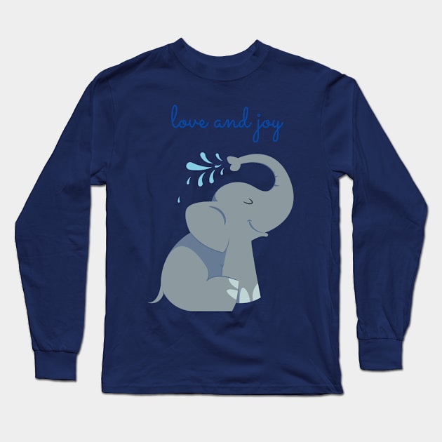 Cute Elephant Long Sleeve T-Shirt by IrenaAner